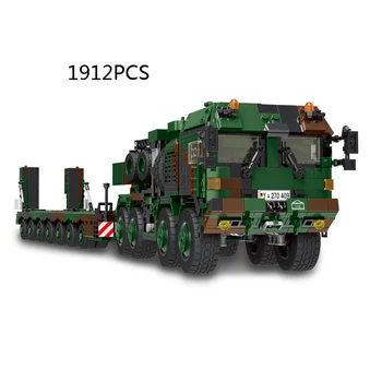 Масштаб 1:30 MAN HX81 SLT Mammut Танк-транспортник Современная военная модель Строительный блок WW2 Армия Германии Фигурная Кирпичная игрушка