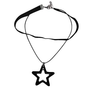 Модное ожерелье-ошейник Sweet Cool Y2K Ожерелье с подвеской в виде звезды, цепочка для ключиц, прямая доставка