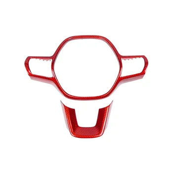 Накладка Рамы Панели Рулевого Колеса Автомобиля из Настоящего твердого Углеродного Волокна для Honda CIVIC 11Th Gen 2022 (Красный)
