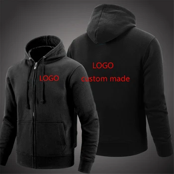 Новая мужская толстовка с логотипом на заказ, повседневная куртка с капюшоном, пуловер, популярная толстовка, толстовки на молнии, Индивидуальный логотип