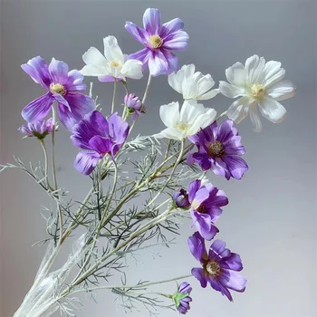 Новый цветок Гесанг с одной веткой, 4 вилки, искусственный цветок, имитация поддельного цветка, Шелковый цветок, Композиция для комнаты, свадебное украшение