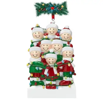 Открывающий подарок Семейство рождественских елочных украшений Семейный декор Именные подвески DIY Рождественские украшения Подарки DIY Name