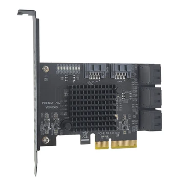 Плата расширения PCIE PCI-E От 4X до 8 Портов GEN3 SSD Адаптер SATA 3,0 SSD Riser Card Адаптер Жесткого Диска Контроллер для Корпуса Компьютера 2U