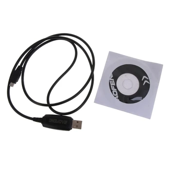 Портативный USB-кабель для программирования, шнур с программным обеспечением, кабель для программирования двухстороннего радио, подходит для BF-T1, BF-9100 Прочный- JIAN