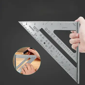 Правило треугольника, правило угла утолщения 90 градусов, измерение плотника из алюминиевого сплава, Измерение квадратной линейки, разметка рабочего инструмента.