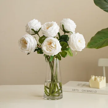 Роскошные большие настоящие розы Austin Roses Розовый декор комнаты искусственные цветы deco mariage белое цветочное свадебное украшение flores