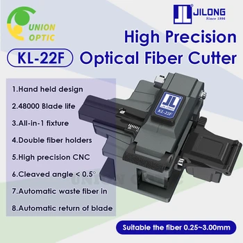 Ручной высокоточный волоконный тесак JILONG KL-22F, Инструменты для резки оптоволоконного кабеля, 16 торцевых лезвий