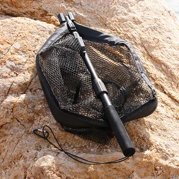 Рыболовная сеть-ловушка для заброса удочки Телескопическая выдвижная складная ручка