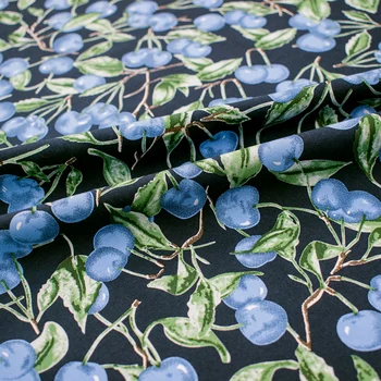 Свежеприготовленная ткань из чистого хлопка с фруктовым рисунком для домашнего текстиля своими руками