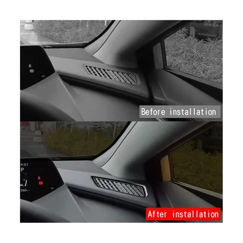 Серебристая накладка на вентиляционное отверстие передней приборной панели, наклейка на рамку, автомобильный стайлинг для Toyota Prius 60 серии 2022-2023, 2шт.