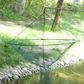 Складные Рыболовные сети для рыбы Приманки из креветок Сачок для ловли крабов Рыболовный пирс Гавани Пруд Складная Сеть Сеть для ловли крабов