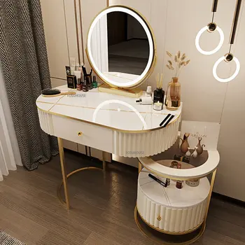 Современный деревянный туалетный столик для мебели спальни, Усовершенствованный комод, Встроенный шкаф для хранения предметов домашнего обихода, Простой набор туалетных столиков