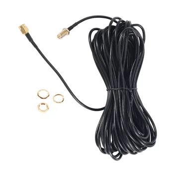 Удлинительный кабель для подключения антенны Wi-Fi от мужчины к женщине RP - SMA, черный, 10 м