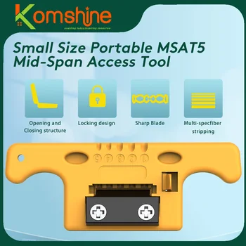 Фиксирующая конструкция Многофункциональный инструмент для зачистки волокон среднего пролета MSAT5 Подходит для кабеля диаметром 1,9-3,0 мм И состоит из 5 прецизионных продольных канавок