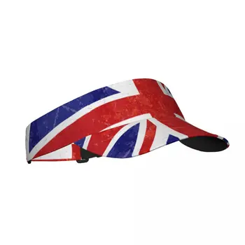 Флаг Гранж Юнион Джек Летняя Воздушная солнцезащитная шляпа с козырьком и защитой от Ультрафиолета Верхняя Пустая Спортивная Солнцезащитная кепка для гольфа для бега