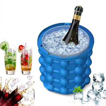 Форма для кубиков льда Силиконовый Лоток для приготовления кубиков льда Портативное Ведерко Для питья вина Охладитель льда для замораживания Виски Пивной шкаф Кухонные Инструменты