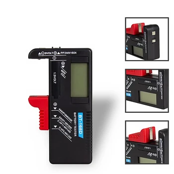 Цифровой тестер батареи, проверка напряжения для кнопочной ячейки 9 В 1-5 В, Универсальное перезаряжаемое устройство для тестирования батареи AAA AA C D