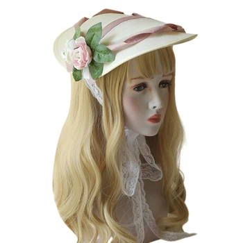Элегантная цветочная кружевная солнцезащитная шляпа, дышащая шляпа, летнее чаепитие, праздничные декорации