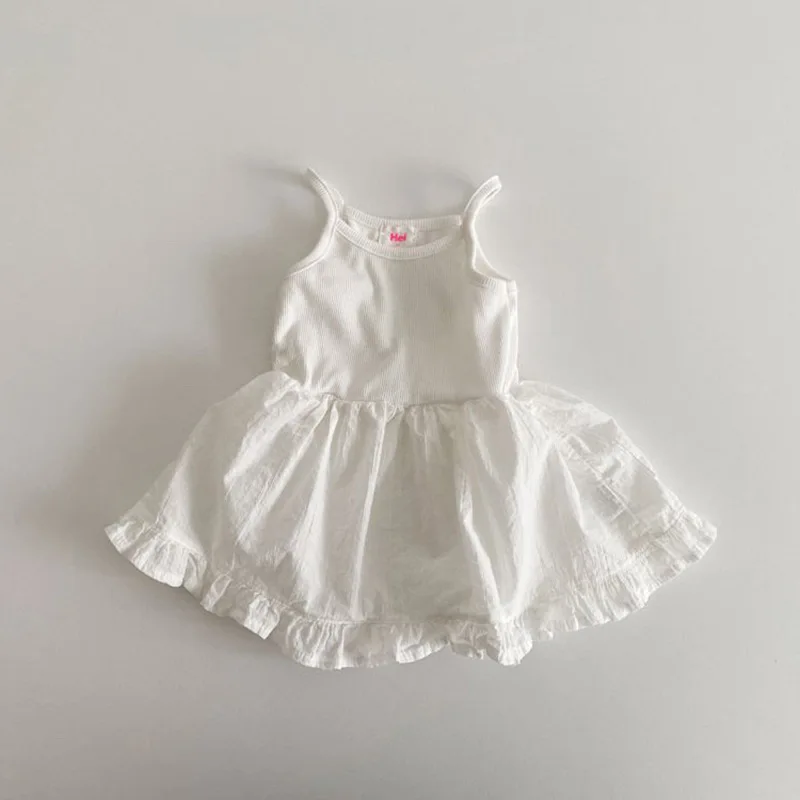 Летнее новое платье без рукавов для маленьких девочек, детское однотонное платье-слинг для малышей, милое платье принцессы, детская одежда