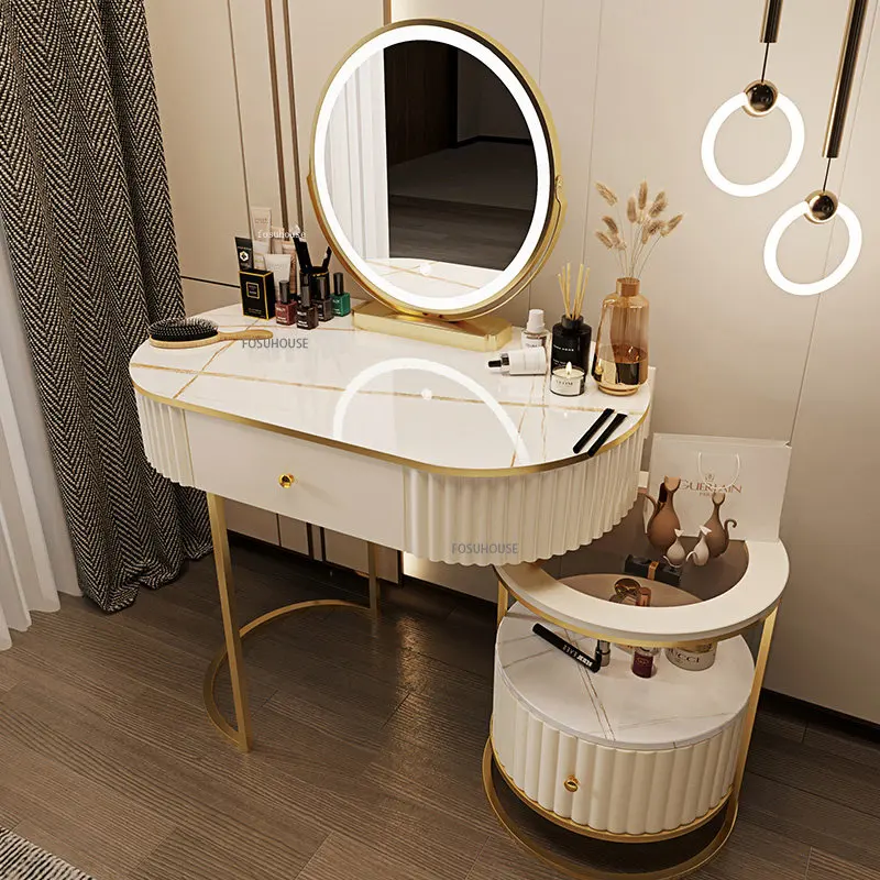 Современный деревянный туалетный столик для мебели спальни, Усовершенствованный комод, Встроенный шкаф для хранения предметов домашнего обихода, Простой набор туалетных столиков